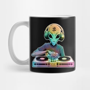 Psytrance Goa Om Rave DJ Alien Mug